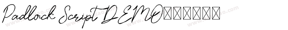 Padlock Script DEMO字体转换